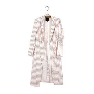 Dynamite Striped  Long Lightweight Blazer | Pink Black | Sz XS